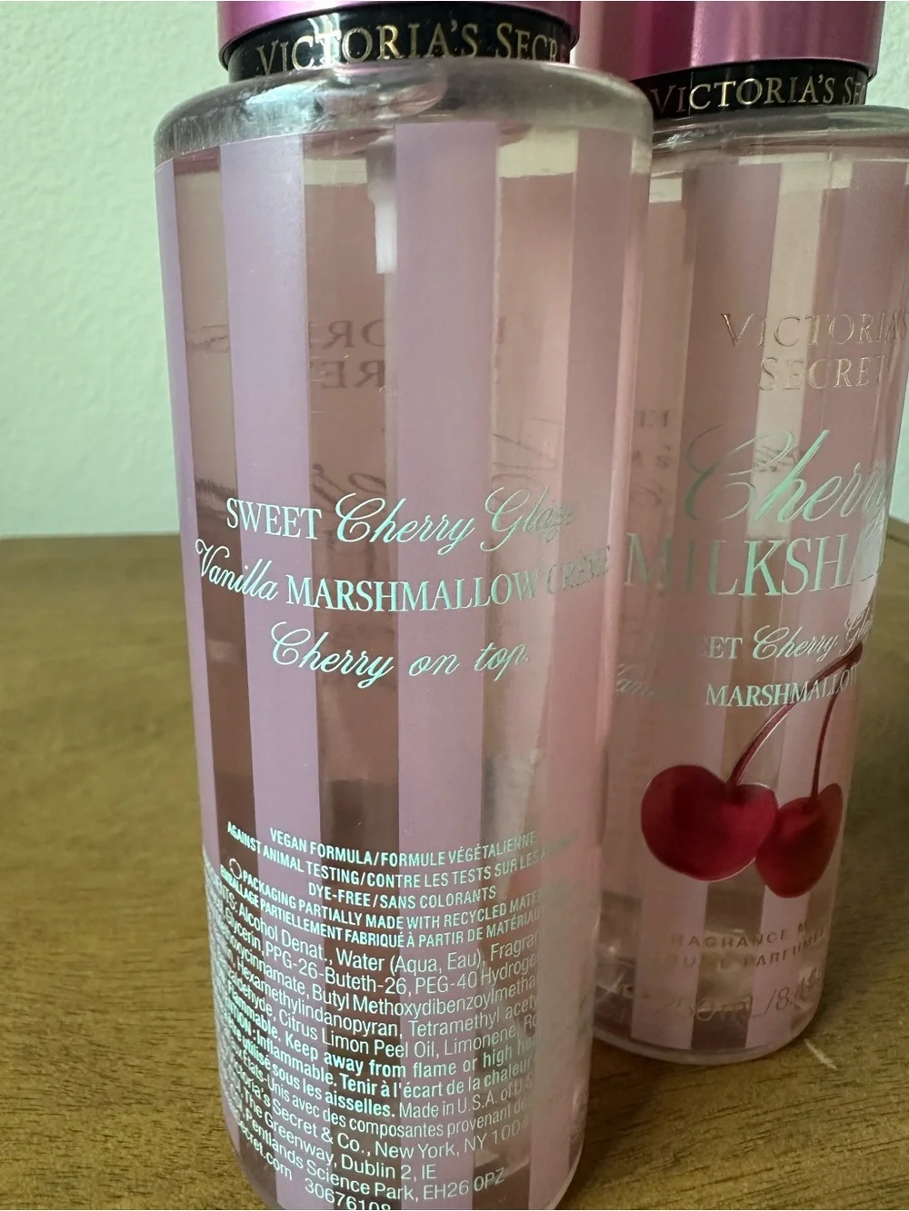 X2 Victoria's Secret Cherry Milkshake Fragrance Mists NEW